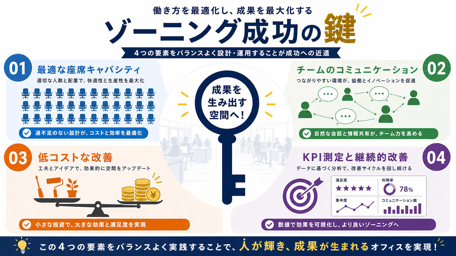 集中と協働のゾーニングを成功させるためのポイント